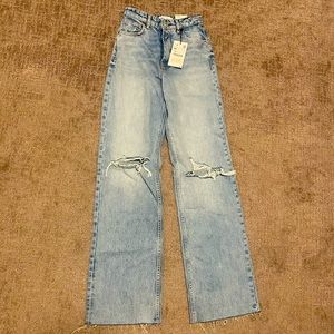 ZARA HIGH RISE WIDE LEG JEANS size 2